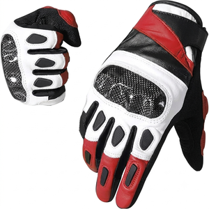 Gants de moto professionnels en fibre de carbone pour hommes, équipement de course protecteur à doigts entiers - Product Image 1