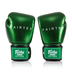 Guantes de Boxeo Fairtex Profesionales de Fabricante OEM, Guantes de Boxeo Verdes de Cuero Genuino con Correa Personalizada para Competencia y Sparring - Product Image 3