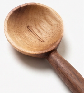 Ensemble de couverts en bois 3 pièces (cuillère, fourchette, spatule) finition mate, design minimaliste, écologique, pour le camping et l'hôtellerie - Product Image 2