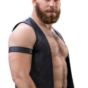 Brazalete de Cuero Estrecho para Hombre, Cuero Genuino de Primera Calidad, Ajustable, Perfil Delgado, para Uso en Clubes - Product Image 3