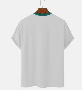 T-shirt Homme Grande Taille Nouvelle Collection Été Coupe Slim 100% Coton Blanc Uni Décontracté Col Rond Manches Courtes Séchage Rapide Respirant Durable - Product Image 2