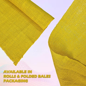Dyed <b>Yellow</b> Jute <b>Fabric</b> RTS Manufacturer Kolkata India Eco Friendly Burlap Wholesale for Home Decor Crafts DIY Export Use - Product Image 5
