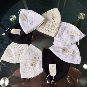 Gorro de Oración Islámico Kufi para Hombre, Premium, 100% Algodón, Bordado a Mano, Ajustable, para Todas las Estaciones, Diseño Étnico BD - Product Image 1