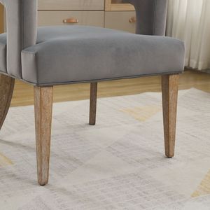 Moderna Sedia Accent con Schienale Aperto e Seduta Larga 65,5 cm in Grigio con Gambe in Legno per Sala da Pranzo, Club, Cucina, Soggiorno - Product Image 5