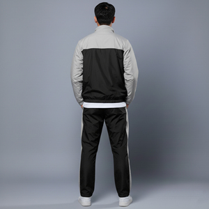 High Quality Men's Color Blocking Tracksuit Full Zip Sporty <b>Jacket</b> With Side Pockets Polyester Autumn Wear Regular Fit - Product Image 2