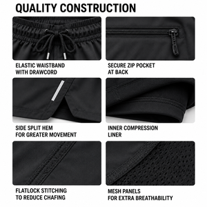 Men's <b>Black</b> Quick Dry Running Shorts With Side Stripe Drawstring Waist Casual Sport Short <b>Pants</b> Mesh Shorts Men - Product Image 3