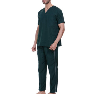 New Custom Logo Wholesale Nurse Hospital Medical Uniforms Polyester Rayon Spandex Stretch Flare Pants <b>Scrubs</b> <b>Sets</b> for Men - Product Image 1