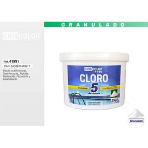 Cloro Granulado de 2 kg para Limpieza de Piscinas, Herramienta y Accesorio Esenciales - Product Image 3