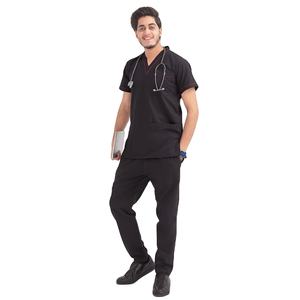 Ensemble d'uniformes médicaux pour hommes, infirmiers, en coton et polyester de qualité supérieure, doux, respirant, durable, vêtements de travail pour hôpital, uniforme médical personnalisé pour hommes - Product Image 1