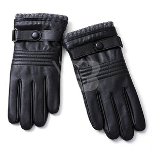 2026 Women Wholesale Genuine Sheepskin Motorcycle Leather <b>Gloves</b> Windproof Warm Winter Leather Real <b>Fur</b> <b>Gloves</b> - Product Image 3