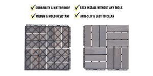 Azulejos de cubierta entrelazados de madera de acacia de estilo tradicional para balcón, jardín y patio, muebles de exterior hechos en Vietnam - Product Image 4