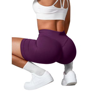 Shorts de Yoga OEM de Fábrica con Efecto Scrunch, Cintura Media, Estampado por Transferencia Térmica, Spandex/Poliéster, Transpirables, de Secado Rápido, Ecológicos - Product Image 5