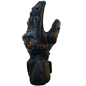 Gants de moto en cuir de chèvre à écran tactile fonctionnel, équipement de protection, logo personnalisé compatible - Product Image 4