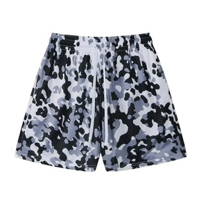 Men's Flame Print Drawstring Shorts Quick Dry Sporty <b>Mesh</b> Short <b>Pants</b> Dripping Pattern Polyester Athletic Wear - Product Image 2
