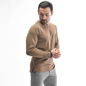 เสื้อยืดแขนยาวผู้ชายผ้าฝ้ายแท้ 100% สำหรับฤดูใบไม้ร่วง กิจกรรมกลางแจ้ง ไซส์ US S-4XL ลายพื้นเรียบพร้อมงานพิมพ์ซิลค์สกรีน - Product Image 6