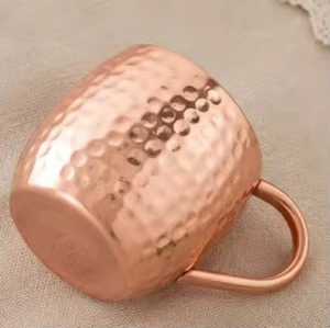 Copper Lemon Water Cup with Polished Copper Handle Stainless Steel New Design Mug Hot Beverages Coffee <b>Beer</b> Milk Gifts Wholesale - Product Image 3
