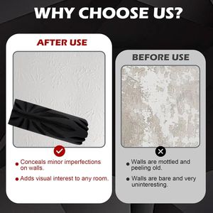 Rullo per texture in cartongesso da 9 pollici con motivo a zampa di gallina per ritocchi decorativi su pareti e soffitti - Product Image 6