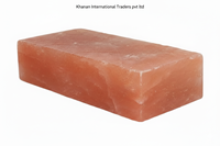 Tuile de sel rose de l'Himalaya 20x10x5cm, naturelle, non raffinée, pureté 99%, pour construction murale, salles de sauna, cuisson, plaque de cuisson, barbecue