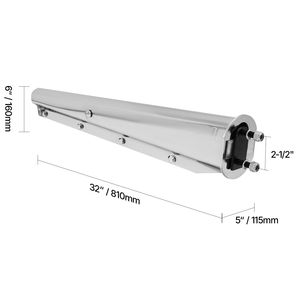 Cintres métalliques chromés à ressorts droits, espacement des boulons de 2,5 po, robustes, pour pare-boue de semi-remorques, 1 paire - Product Image 5