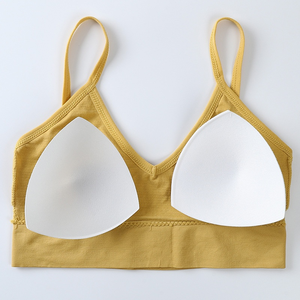 Best-selling Women's Adjustable Shoulder Strap Thickened <b>Bra</b> and Triangle Bikini Briefs Set - Product Image 5