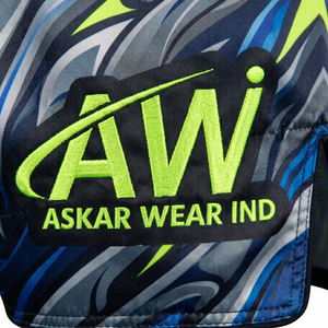 กางเกงชกมวยพิมพ์ลาย Askar Heat-Transfer สีดำ แห้งเร็ว ระบายอากาศได้ดี น้ำหนักเบา ผลิตจากผ้าฝ้าย/โพลีเอสเตอร์ สำหรับศิลปะการต่อสู้ ผู้ใหญ่ ใส่ได้ทั้งชายและหญิง - Product Image 4