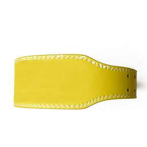 Cinturón de Levantamiento de Pesas de Cuero Amarillo con Hebilla Ajustable, Soporte Lumbar para Entrenamiento de Fuerza, Unisex, para Gimnasio - Product Image 2
