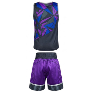 Uniforme de Boxeo de Alta Calidad, Diseño Personalizado, Último Modelo, Nuevo en Stock, MOQ Bajo, Ligero, Transpirable y de Secado Rápido - Product Image 3