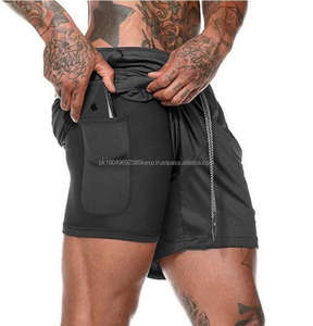 Short de sport de gymnastique à deux étages pour hommes de haute qualité Short de sport à séchage rapide - Product Image 2