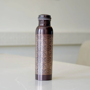 Pure Copper Eco-Friendly Classic Design Handmade Premium Leak Proof Water Bottle Drinking Flask Ayurvedic Wellness Home Travel - Product Image 6