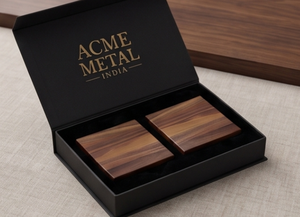 Elegant Walnut <b>Coasters</b> Square Shape Perfect For Home Hotel Restaurant Tabletop Accessory And Stylish Dining Presentation - Product Image 5