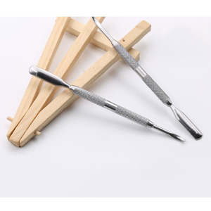 Empujador de Cutículas de Acero Inoxidable de Doble Cara con Logotipo Personalizado, Acabado Espejo, Limpiador de Uñas de Doble Extremo, ANAAIF ENTERPRISES - Product Image 3