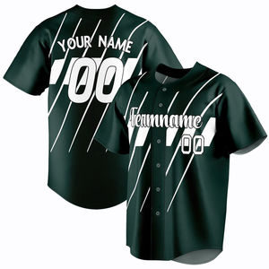 Baseball Jersey Unisex Black Red Flame Design Heat-Transfer Printed Breathable 100% Polyester Anti-Bacterial Customized Team - Product Image 6