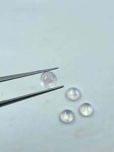Pierre de lune naturelle bleue, taille brillante ronde, 5,20 mm, 2,53 carats, 4 pièces, pierre de cristal de haute qualité pour la fabrication de bijoux - Product Image 4