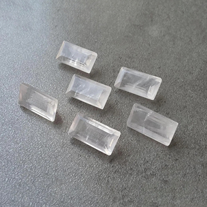 Piedra Preciosa de Cuarzo Rosa Natural, Corte Facetado, Calibrada, Rectángulo Grande, Piedra Suelta para Joyería - Product Image 3