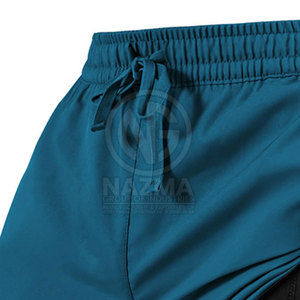 Pantalones Cortos Deportivos 2 en 1 de Secado Rápido para Hombre, con Cordón Ajustable, Cintura Media, Diseño Sólido, Logotipo Personalizado, Servicio OEM, Precio Bajo - Product Image 6