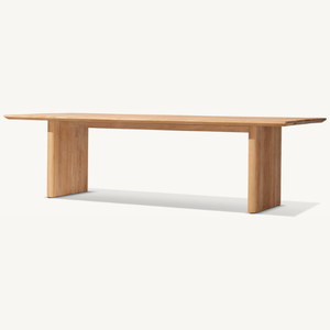 Mesa de comedor rectangular de estilo moderno y sencillo, adecuada para restaurantes al aire libre, duradera. - Product Image 2