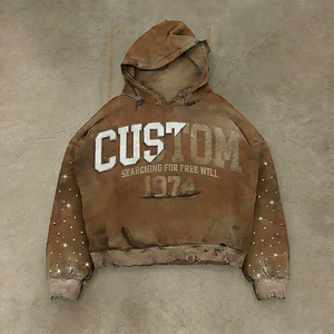 Custom Logo Oversized Hoodie Wholesale Apparel Heavyweight Fleece Hoodie Low MOQ Supplier - Product Image 6