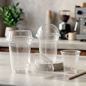 Transparent Disposable PP <b>Cup</b> 16/22oz Plastic <b>Cups</b> With Lids For <b>Cold</b> Drinks Beverage Juice Tea Coffee - Product Image 1