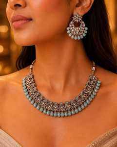 Fancy Collection Classic High Quality Alloy Gold Plated Geometric Design Claw Setting Imitation Pearl Women's Wedding <b>Set</b> - Product Image 5