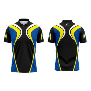 เสื้อโปโลสำหรับแข่งของผู้ชายเสื้อโปโลระบายอากาศได้ดีพิมพ์ซับลิเมชันแบบ100% ผ้าโพลีเอสเตอร์แบบกำหนดเอง - Product Image 1