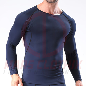 Conjunto de camiseta y pantalones de compresión para gimnasio para hombre, de secado rápido, manga larga. - Product Image 4