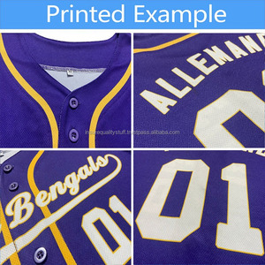 Conception professionnelle, services OEM à bas prix, ensembles de maillots de baseball, respirants, évacuant l'humidité, 100% polyester, unisexe disponible - Product Image 6