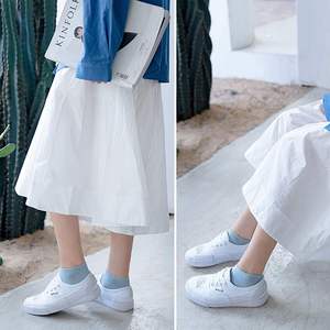 8 paires de chaussettes fines en coton sans couture pour femmes, chaussettes hautes à la cheville, chaussettes de sport douces pour le yoga, en couleurs bonbons - Style décontracté - Product Image 6