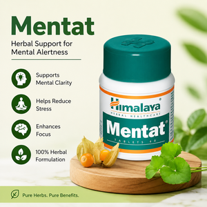 Himalaya Mentat <b>Tablet</b> Herbal Extract Healthcare Supplements Channelizes Mental Energy Wild Cultivation First Plastic <b>Container</b> - Product Image 2