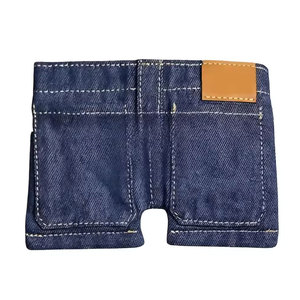 Mini Cartera de Mezclilla, Delgada, Plegable, Porta Tarjetas Unisex, Monedero Compacto, Corto, Estilo Normcore, Mini Cartera de Jeans - Product Image 4