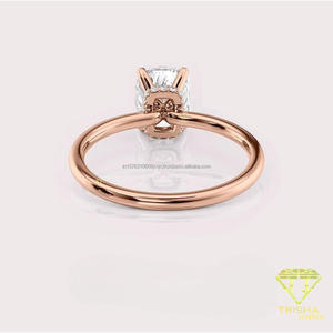 Cut Moissanite Vintage Engagement <b>Ring</b> Sterling <b>Silver</b> Hidden Halo Pav Band <b>Solitaire</b> Bridal <b>Ring</b> IGI Certified Elegant <b>Ring</b> - Product Image 6