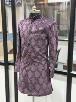 Traje Étnico Tradicional de Diseñador para Hombre al por Mayor, Chaqueta Sherwani Jodhpuri de Terciopelo Repujado, Secado Rápido y Absorción de Humedad, Estilo Indio