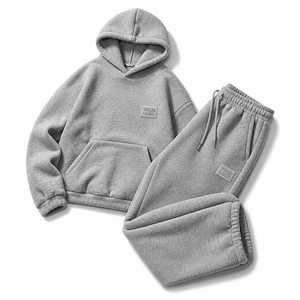 Ensemble de survêtement polaire d'hiver pour hommes en gros – Sweat-shirt et pantalon de jogging – Logo personnalisé – Fabricant de vêtements OEM/ODM - Product Image 1