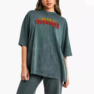 Camiseta transpirable para mujer, nueva camiseta para mujer, 100% algodón, lisa, informal, con cuello redondo, manga corta, estampada. - Product Image 1