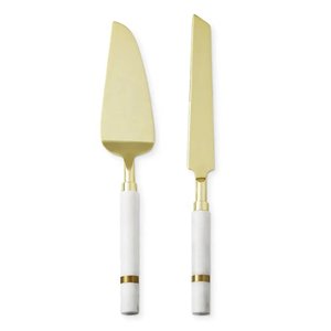 Couteau et Spatule à Gâteau en Acier Inoxydable de Style Occidental avec Manche Fait Main au Design Unique et Différent - Product Image 2
